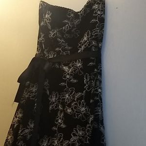 Black strapless dress
